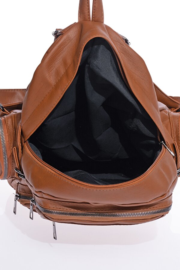 JN-501 YERLİ YIKAMA DERİ KADIN SIRT ÇANTA BAYAN ÇANTA TABA