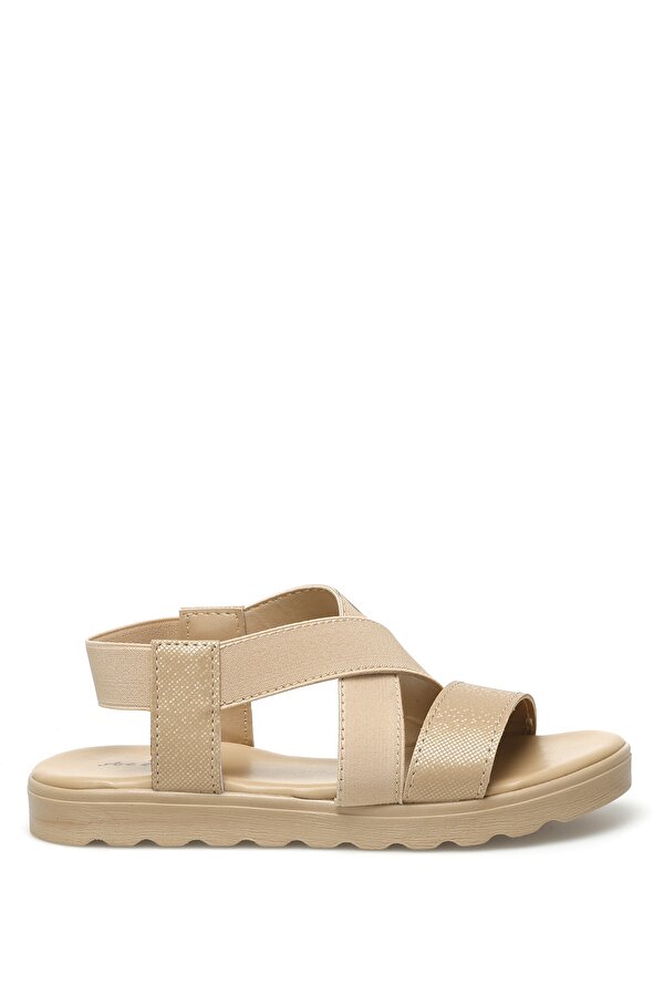 CS22053 2FX Bej Kadın Düz Sandalet