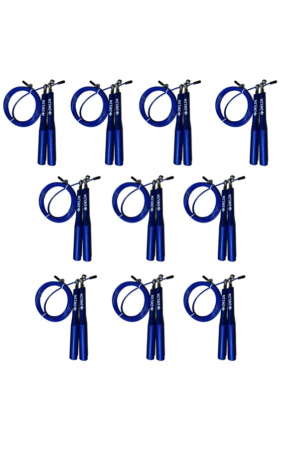 10 Adet Pro Crossfit Speed Jump Rope Alüminyum Sap Çelik Telli Hızlı Atlama İpi