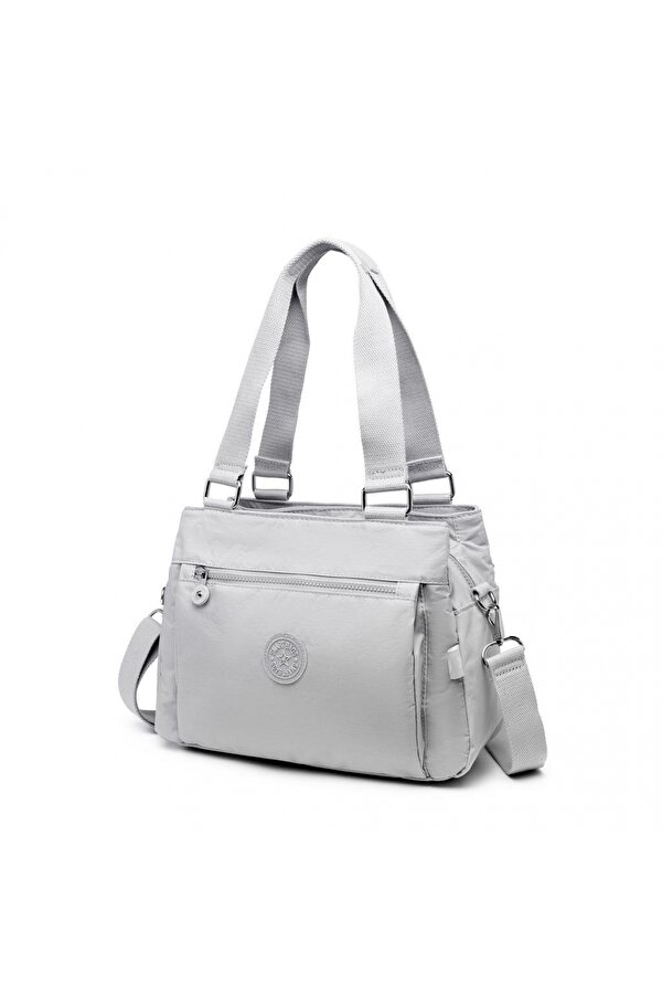 Kadın Omuz Çantası Krinkıl Kumaş 1125 A.Gri