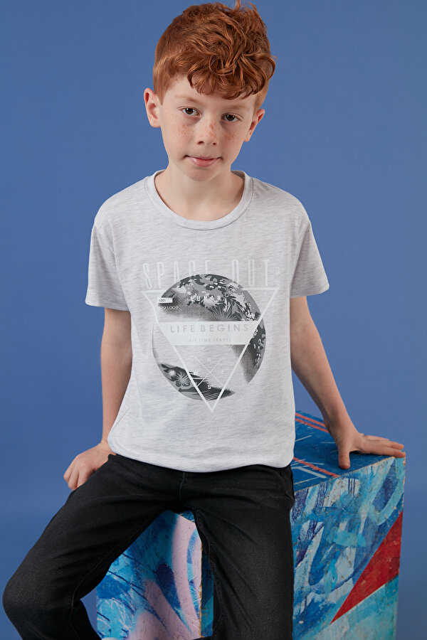 Erkek Çocuk T Shirt 6211011 GRİ MELANJ