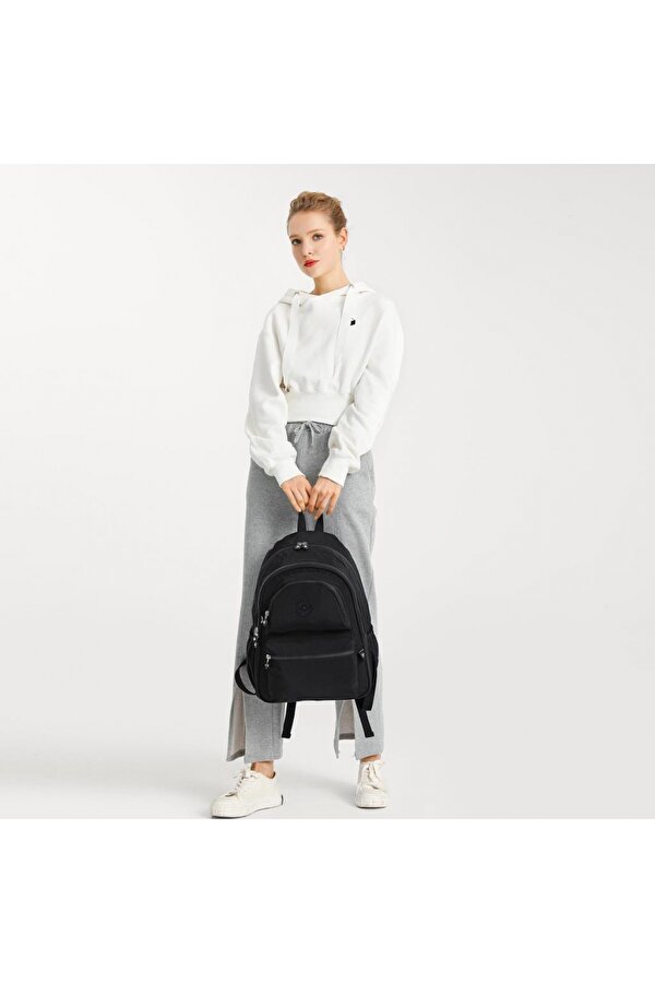 Büyük Boy Sırt Çantası  Krinkıl Kumaş 1050 Siyah