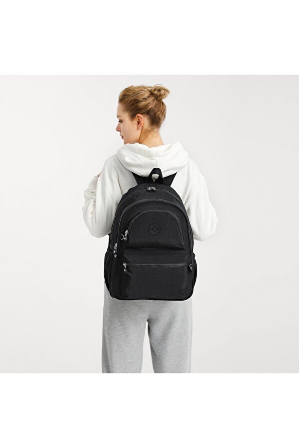 Büyük Boy Sırt Çantası  Krinkıl Kumaş 1050 Siyah