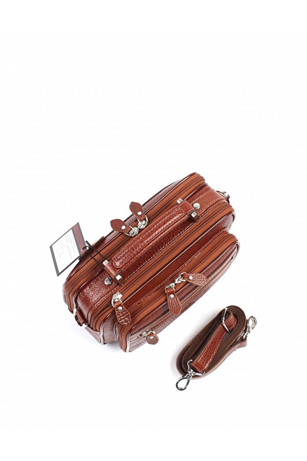 DERİ 318 %100 HAKİKİ DERİ ERKEK EL ÇANTASI ÇAPRAZ ÇANTA TABA