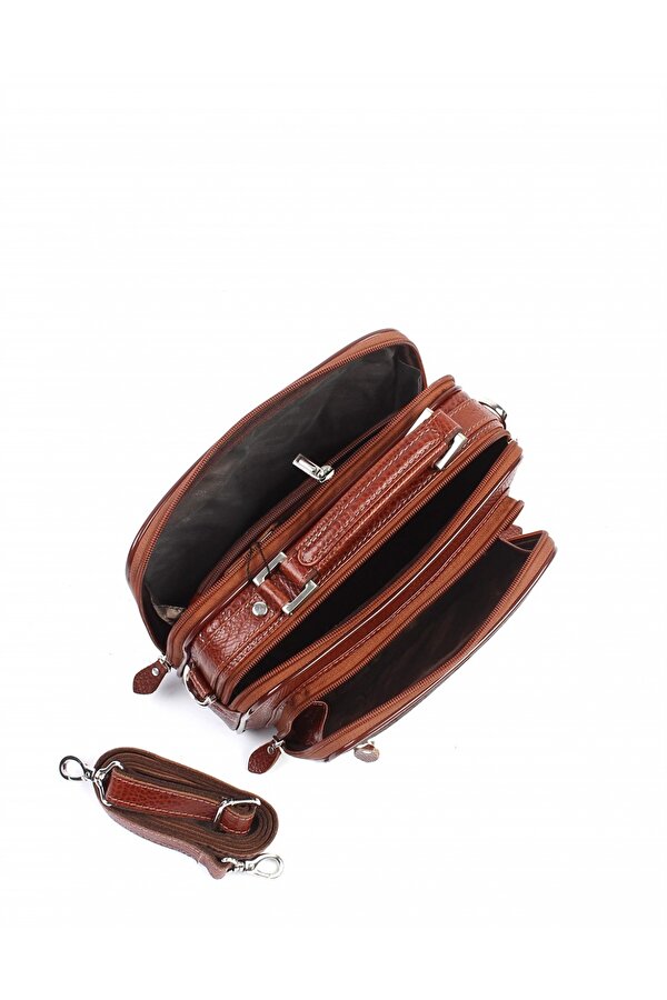 DERİ 318 %100 HAKİKİ DERİ ERKEK EL ÇANTASI ÇAPRAZ ÇANTA TABA