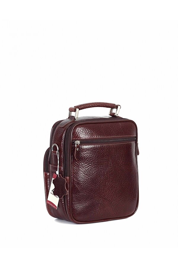 DERİ 306 HAKİKİ DERİ ERKEK EL VE OMUZ ASKILI ÇANTA KAHVERENGİ