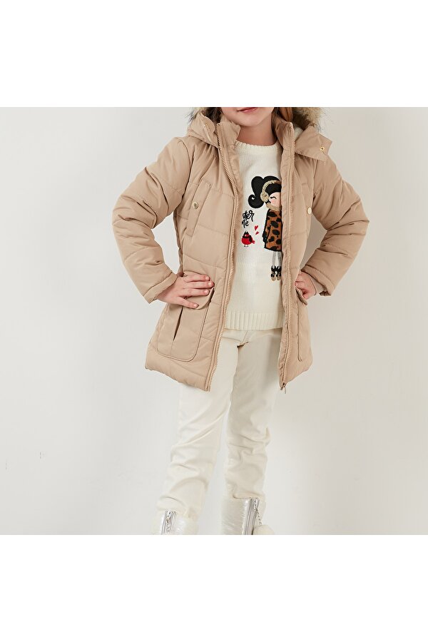 Kız Çocuk Mont 6034040 BEJ