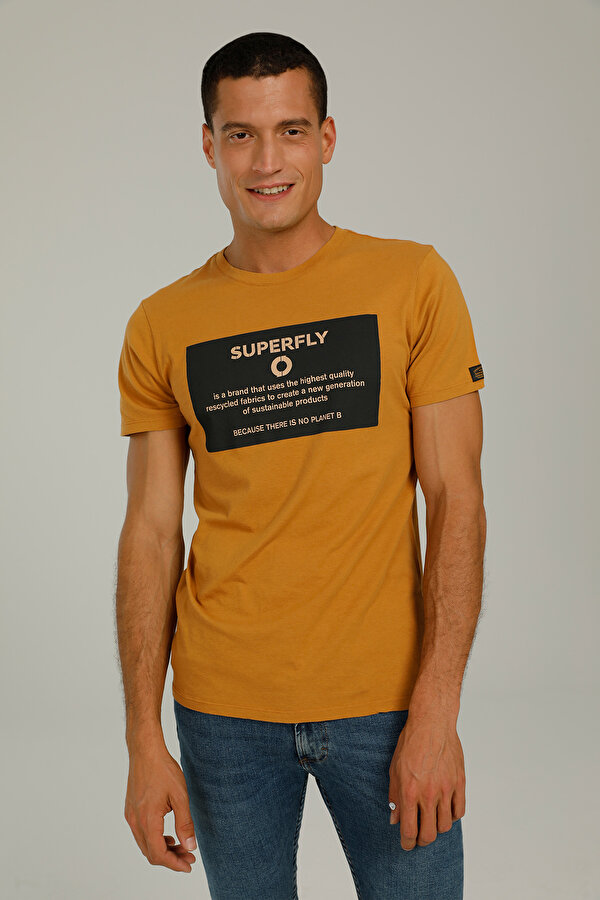 22575-MEN TSHIRT CINNAMON Tarçın Erkek Kısa Kol T-Shirt