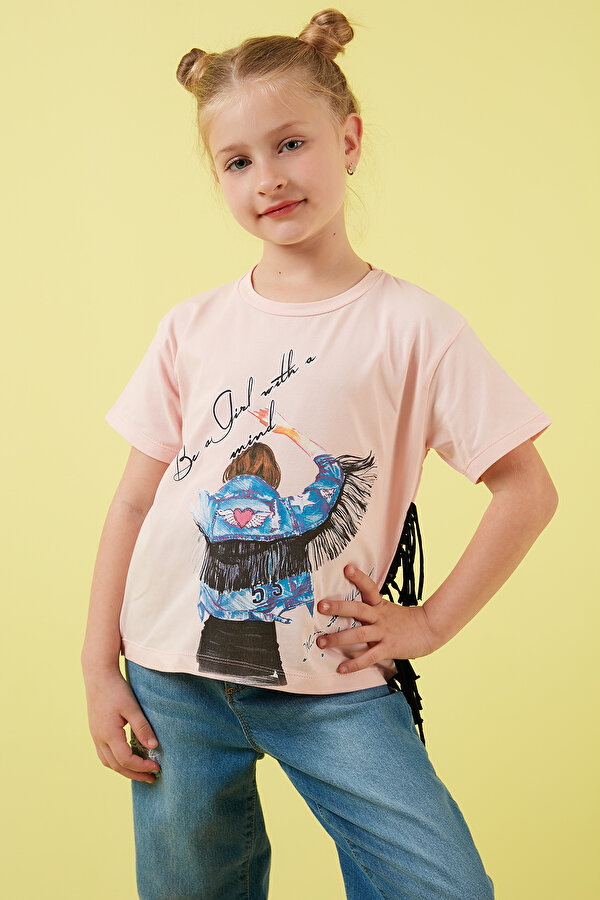 Kız Çocuk T Shirt 6211020 PUDRA