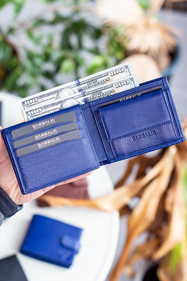 Jackson Hakiki Deri Bozuk Para Gözlü Cüzdan Lacivert