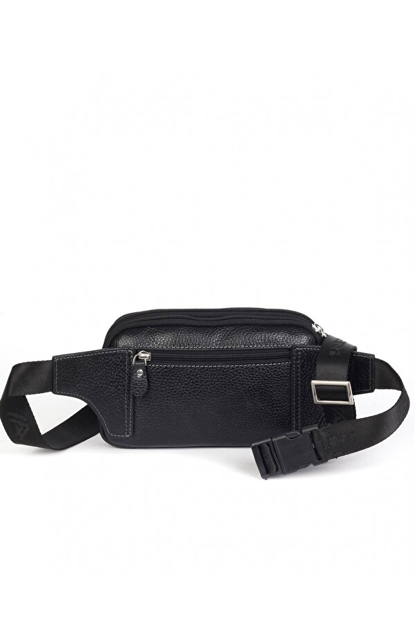 DERİ 113 HAKİKİ DERİ ERKEK BEL ÇANTASI SİYAH