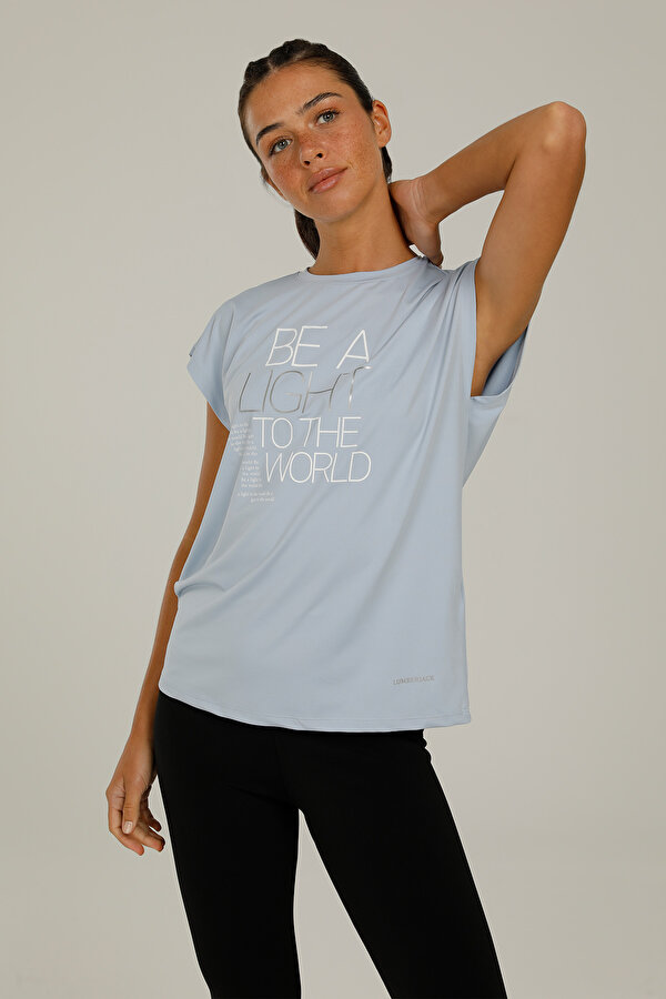 Lumberjack Ct1014 Lucy Slogan T-Shir Синий 008 Женщина Футболка