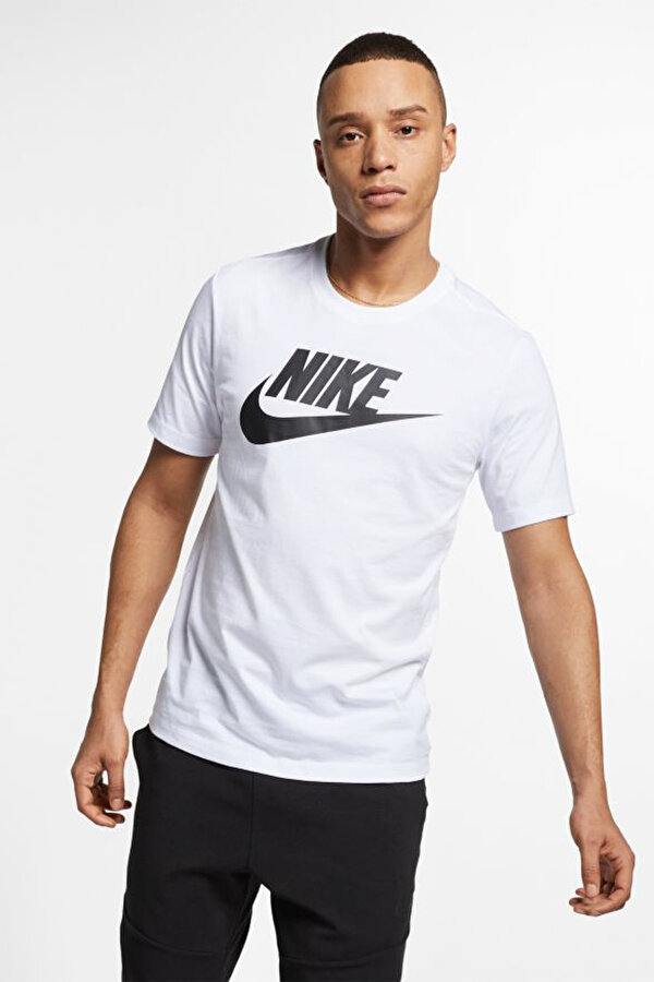 M NSW TEE ICON FUTURA Beyaz Erkek Kısa Kol T-Shirt