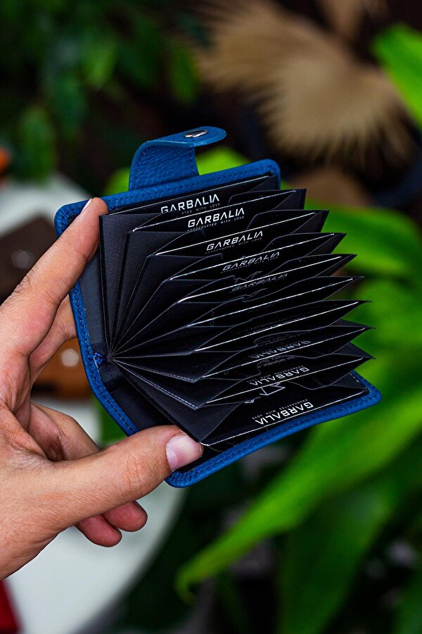 Adanus Hakiki Deri Akordiyon Kartlık Siyah