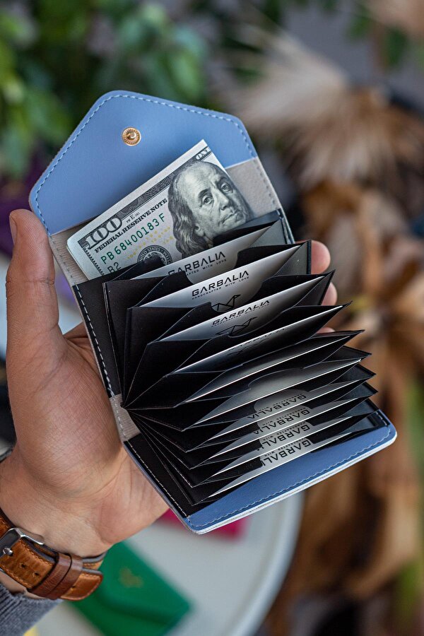 Lviv Vegan Deri Akordiyon Kartlık Turuncu