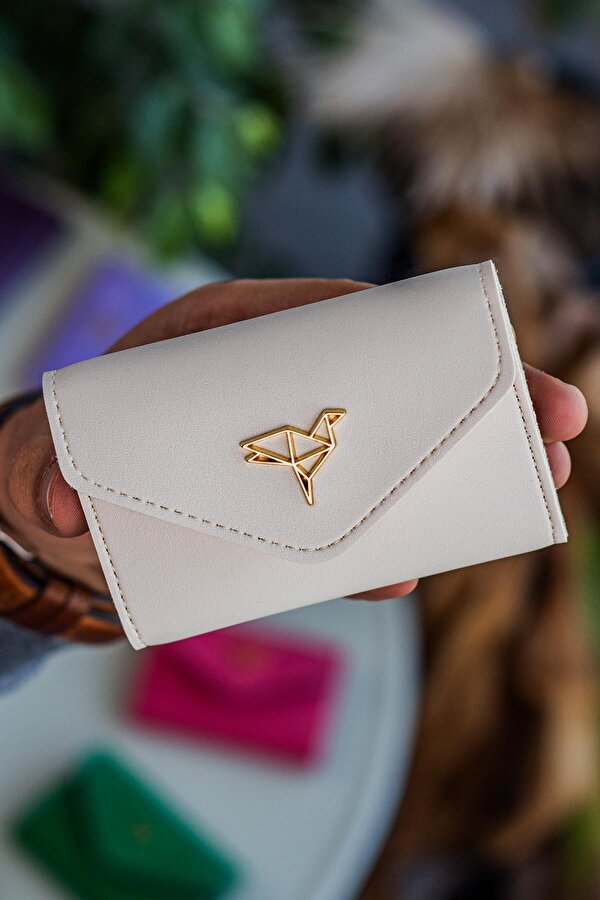 Lviv Vegan Deri Akordiyon Kartlık Turuncu