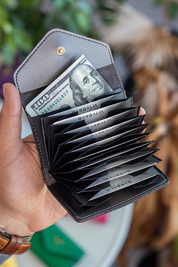 Lviv Vegan Deri Akordiyon Kartlık Kırmızı