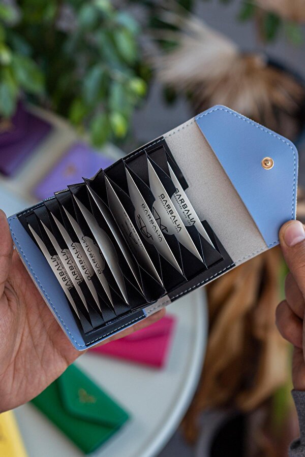 Lviv Vegan Deri Akordiyon Kartlık Antrasit