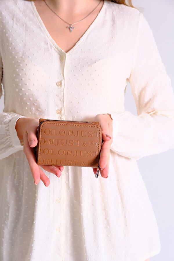 Kadın Mıknatıs Kapaklı Fermuarlı Mini Cüzdan PBU1002