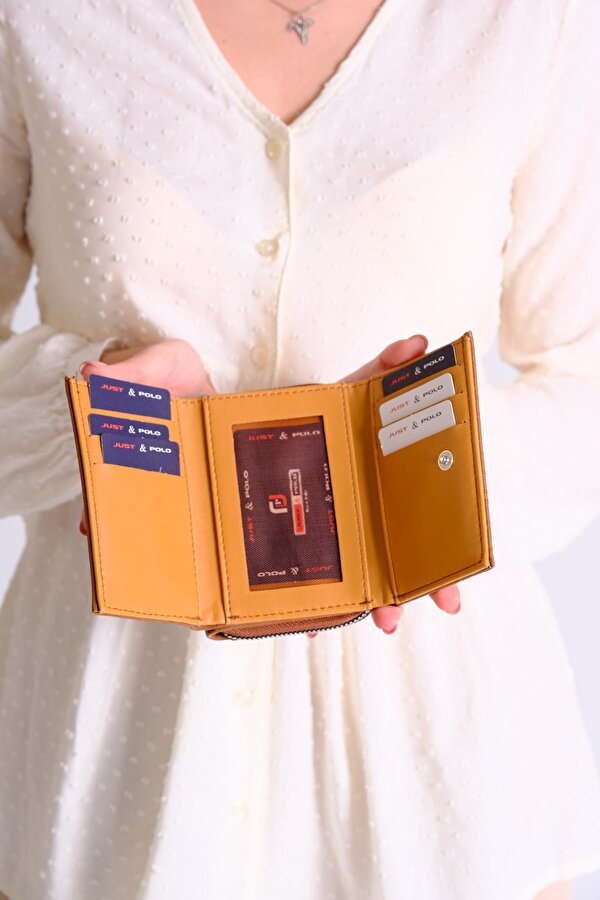 Kadın Mıknatıs Kapaklı Fermuarlı Mini Cüzdan PBU1002