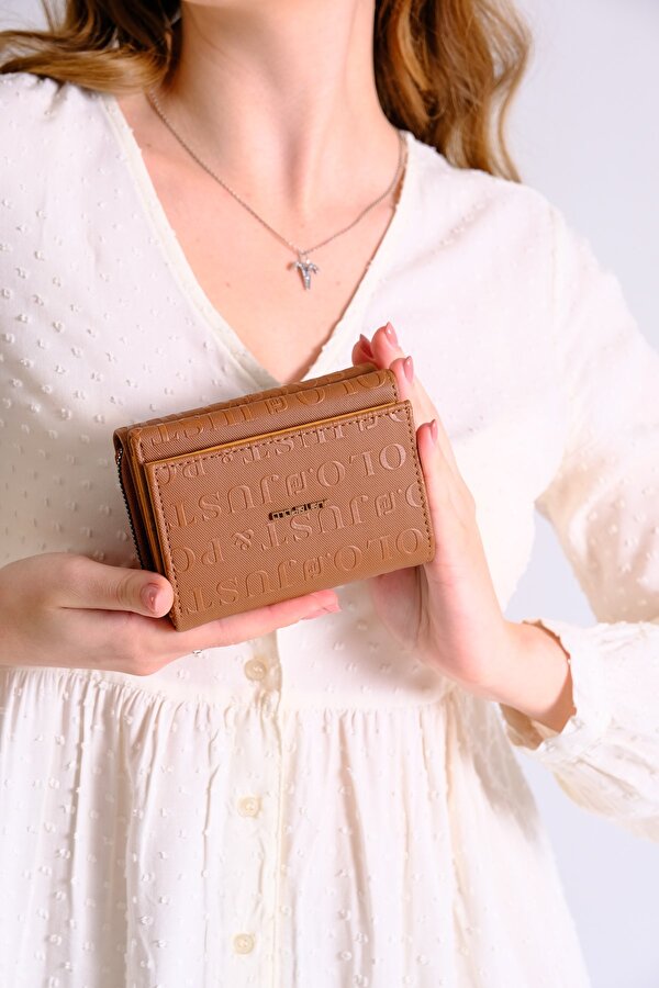 Kadın Mıknatıs Kapaklı Fermuarlı Mini Cüzdan PBU1002