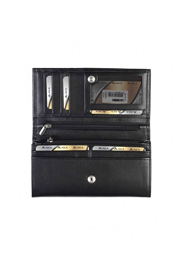 DERİ 470 %100 HAKİKİ DERİ BAYAN CÜZDAN SİYAH