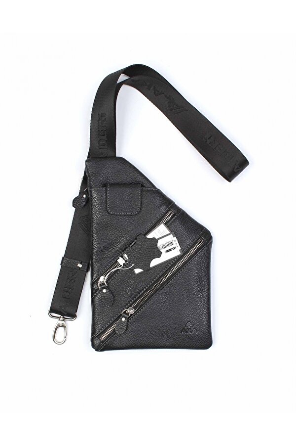 DERİ 119 HAKİKİ DERİ  BODY BAG  ÇANTA SİYAH