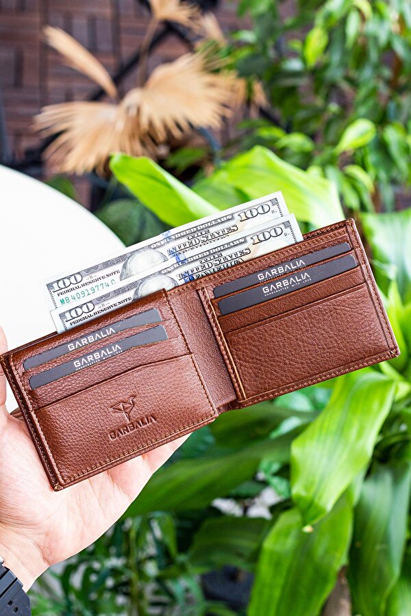 Kevin Hakiki Deri Klasik Erkek Cüzdan Crazy Naturel Taba