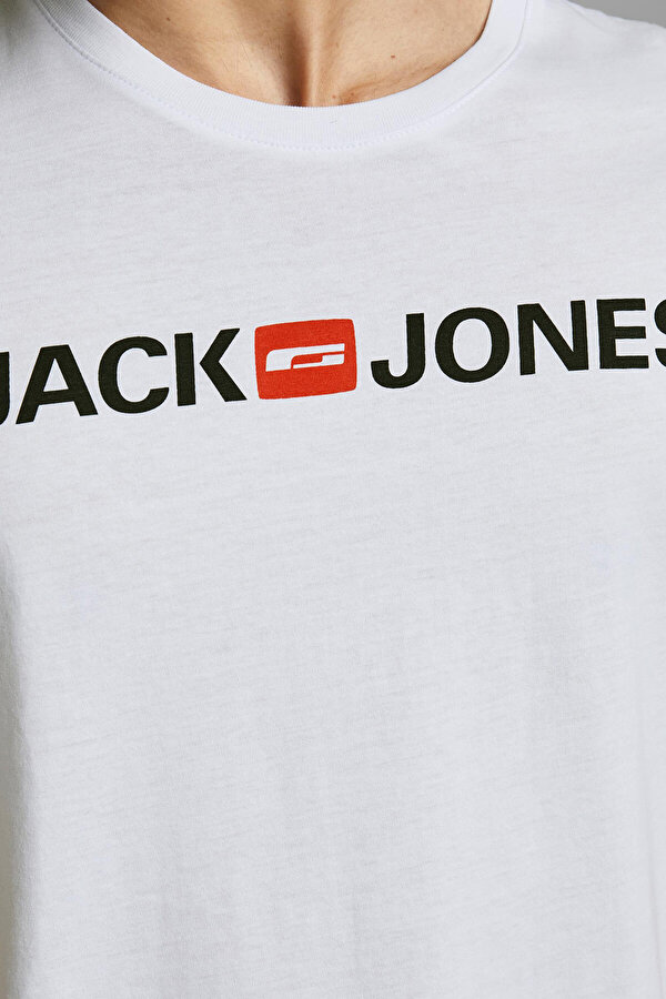 JJECORP LOGO TEE SS CREW Beyaz Erkek Kısa Kol T-Shirt