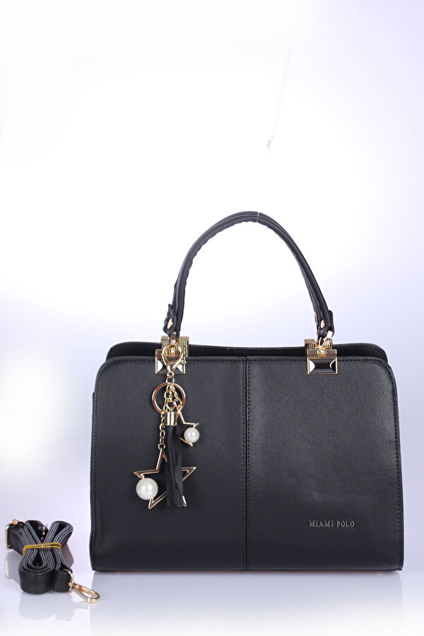MİAMİ POLO 1188 ARDIÇ KADIN EL ÇANTA BAYAN ÇAPRAZ ÇANTA 3 GÖZLÜ SİYAH