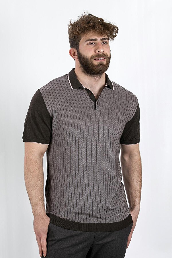 ALEXANDERGARDI POLO YAKA T-SHIRT, KAHVERENGİ (AG504602)