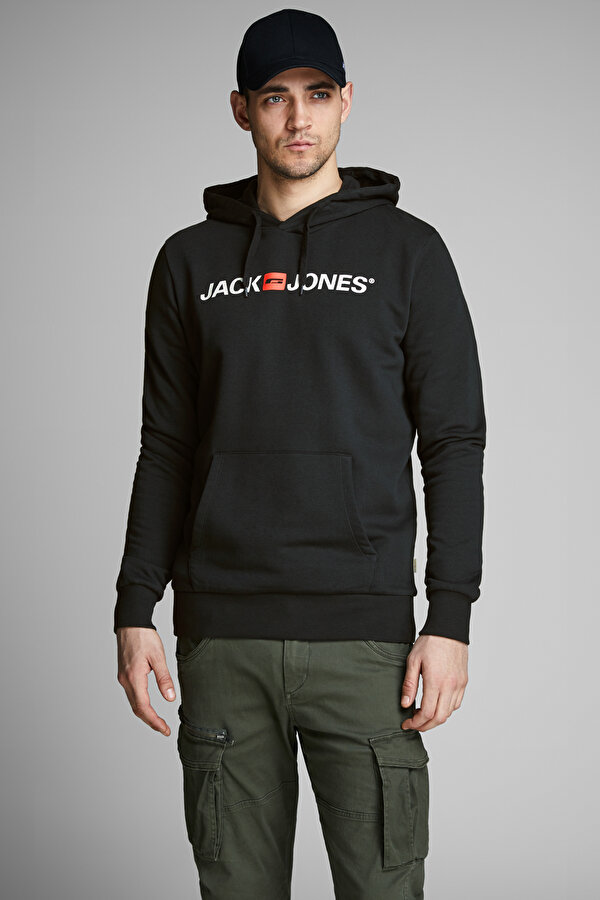 JJECORP OLD LOGO SWEAT HO Siyah Erkek Sweatshirt