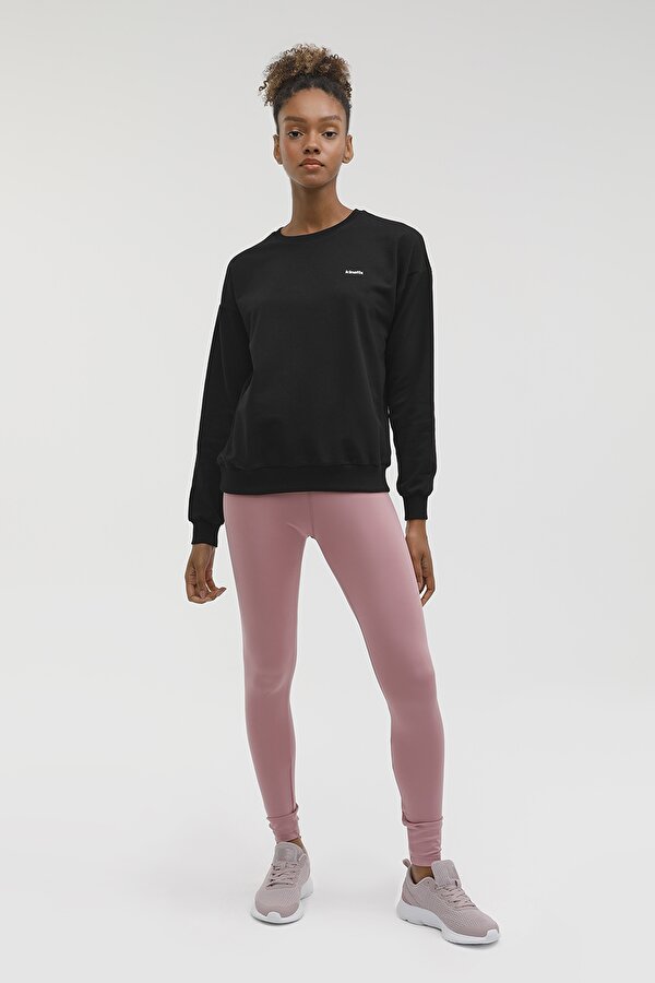 W-SN82 BASIC C NECK SWEAT BLACK Woman 060