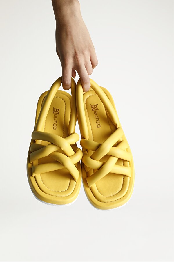 HOPE 2FX Sarı Kadın Düz Sandalet