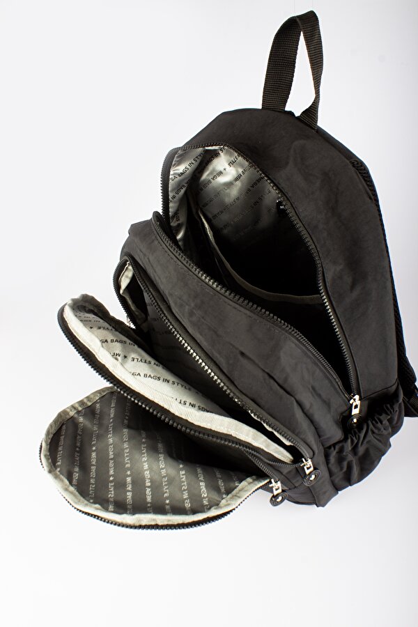 MEGA-2006 Krinkıl Okul Sırt Çanta Günlük Gezi Spor Seyahat Tatil Çok Gözlü Laptop Bölmeli AnneBebek SİYAH