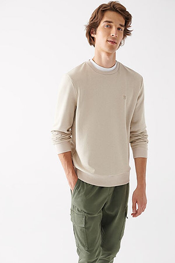 MAVİ SWEATSHIRT Bej Erkek Sweatshirt