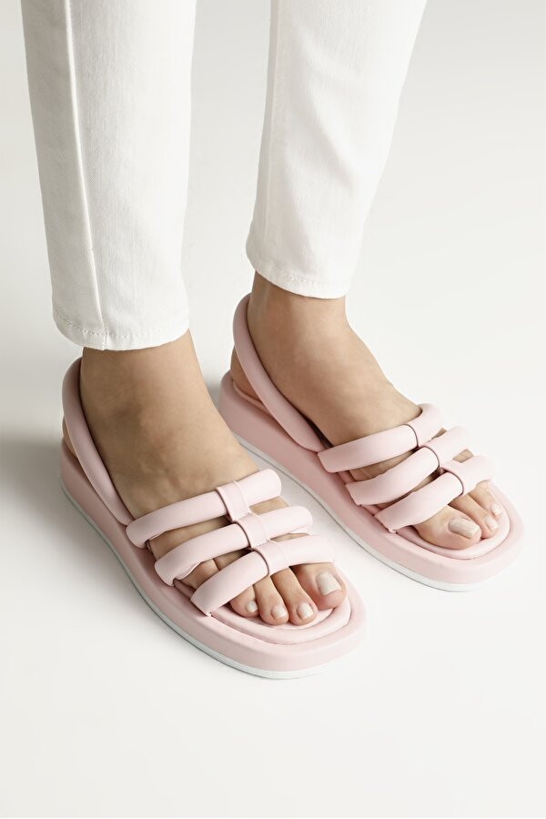 UYER 2FX Pembe Kadın Düz Sandalet