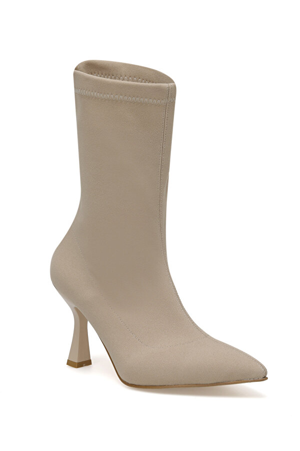 FERY 2PR Bej Kadın Topuklu Bot