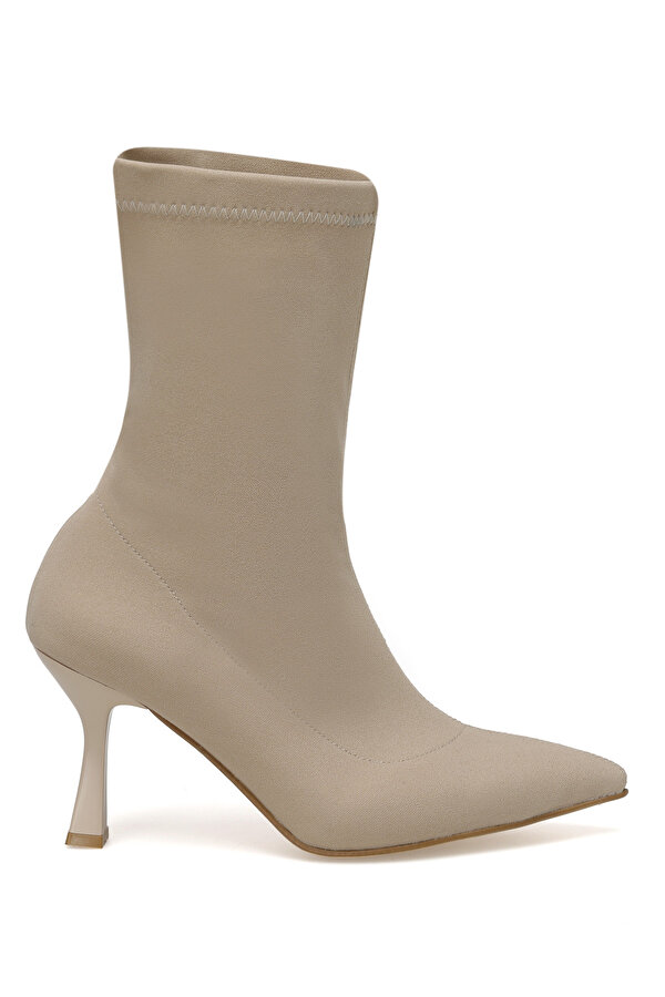 FERY 2PR Bej Kadın Topuklu Bot