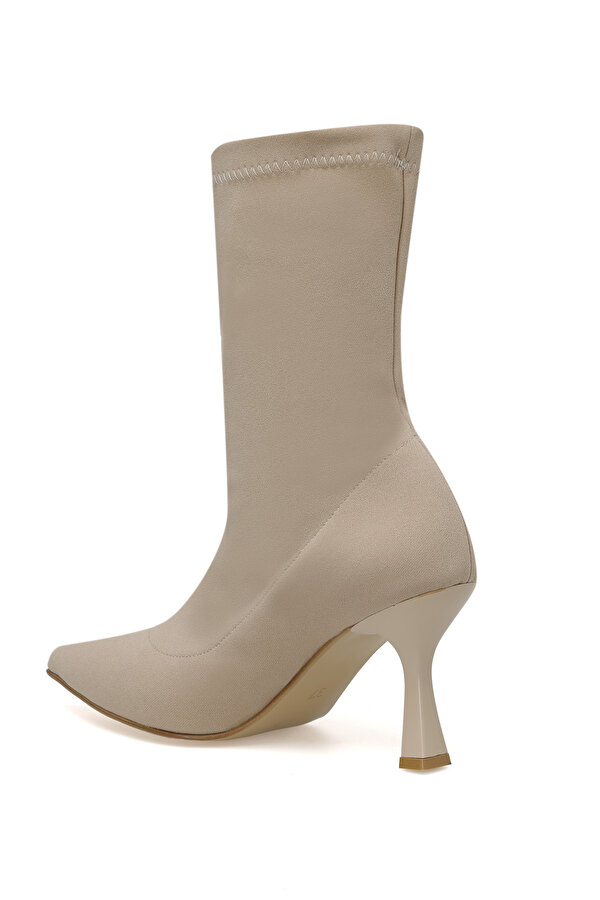 FERY 2PR Bej Kadın Topuklu Bot