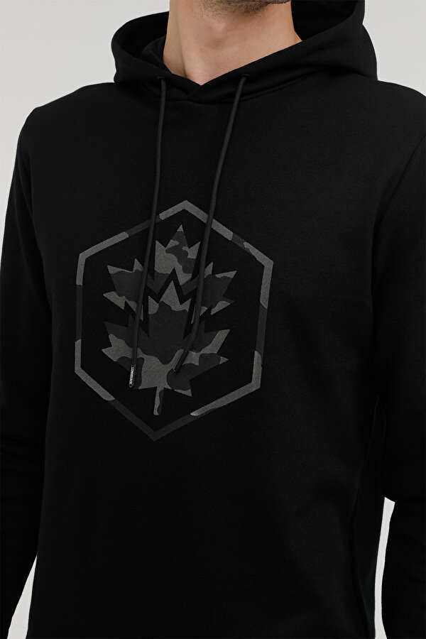 M-SD4004 ARON LOGO HOODIE BLACK Man 449