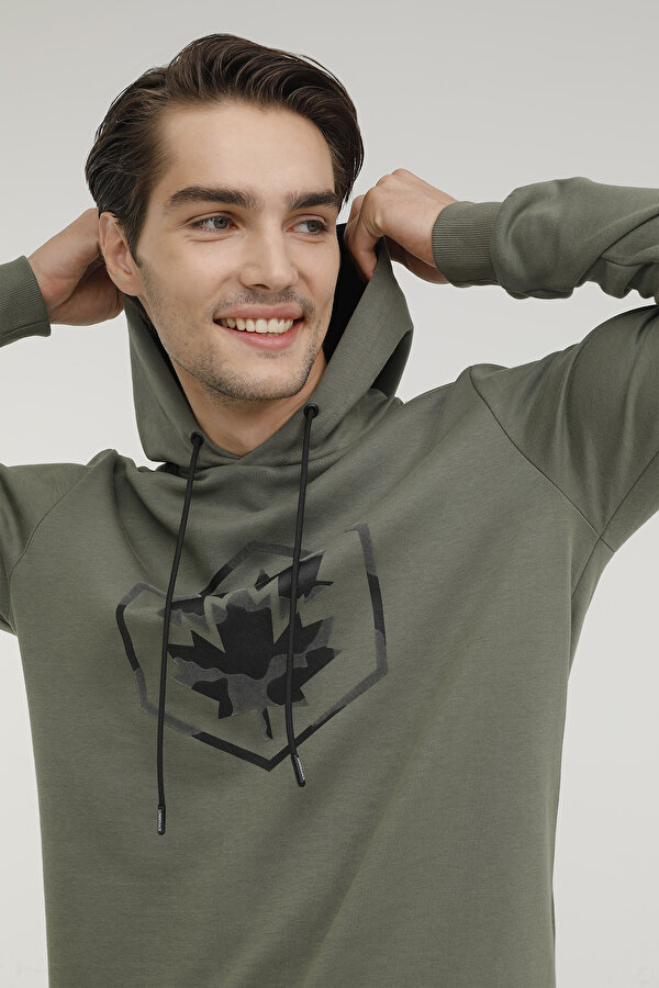 M-SD4004 ARON LOGO HOODIE KHAKI Man 449