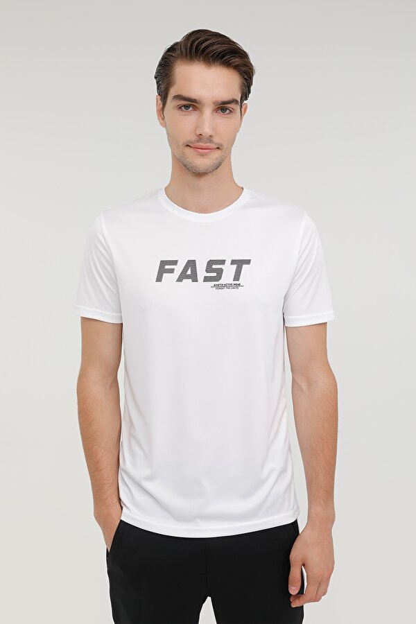 M-M-18060 WİLTON KK TSHIR Beyaz Erkek Kısa Kol T-Shirt