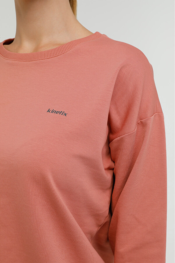 W-SN82 BASIC C NECK SWEAT DUSTY ROSE Woman 060