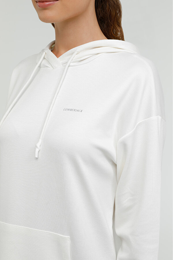 W-CT664 LUNA LONG HOODIE ECRU Woman 449