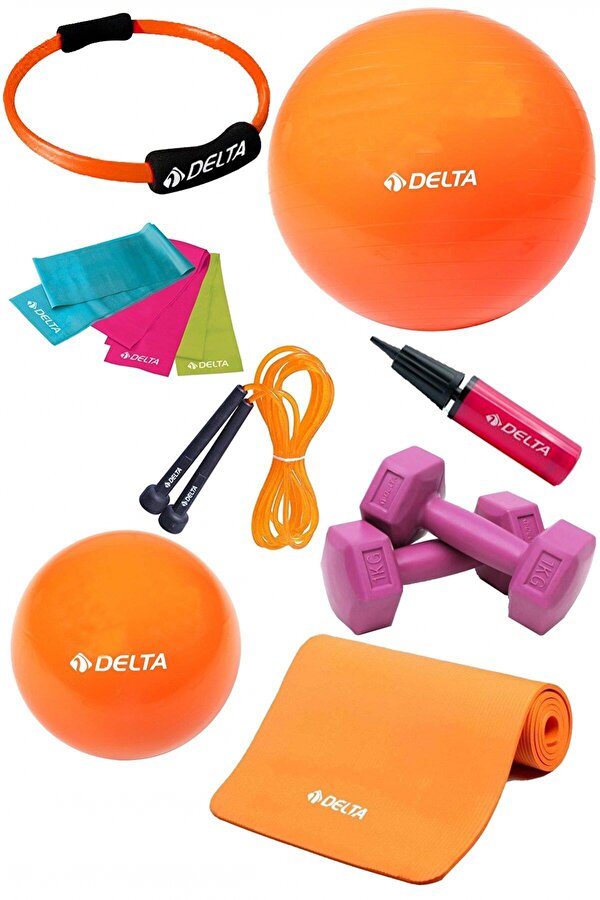 10 MM Minderli PTCS Turuncu Full Pilates Seti ( 65 cm - 20 cm )