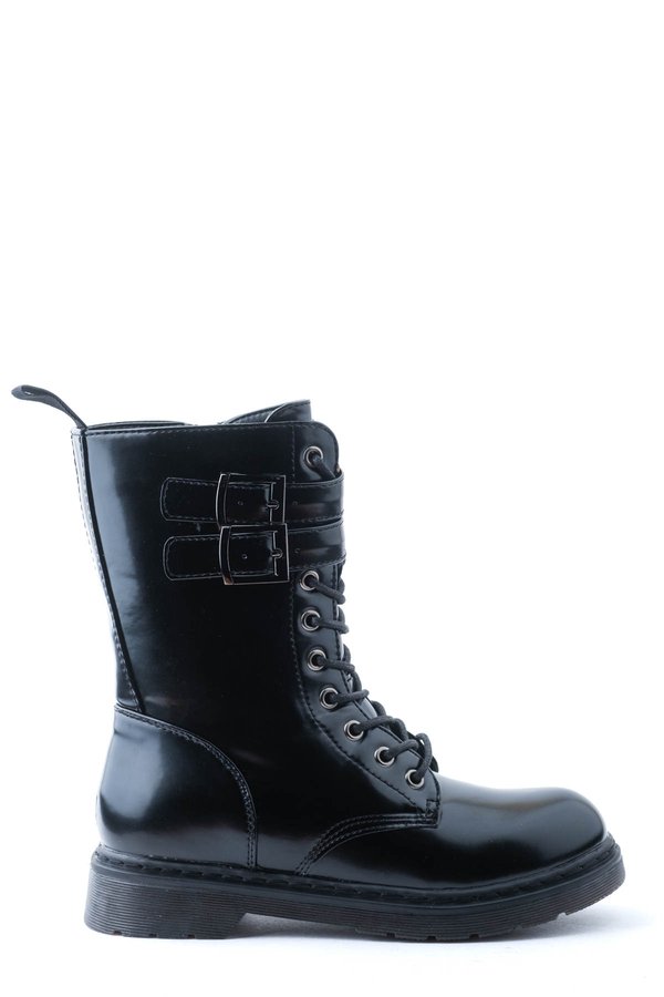 INT1221K223-KRK 1PR BLACK Woman Combat Boot
