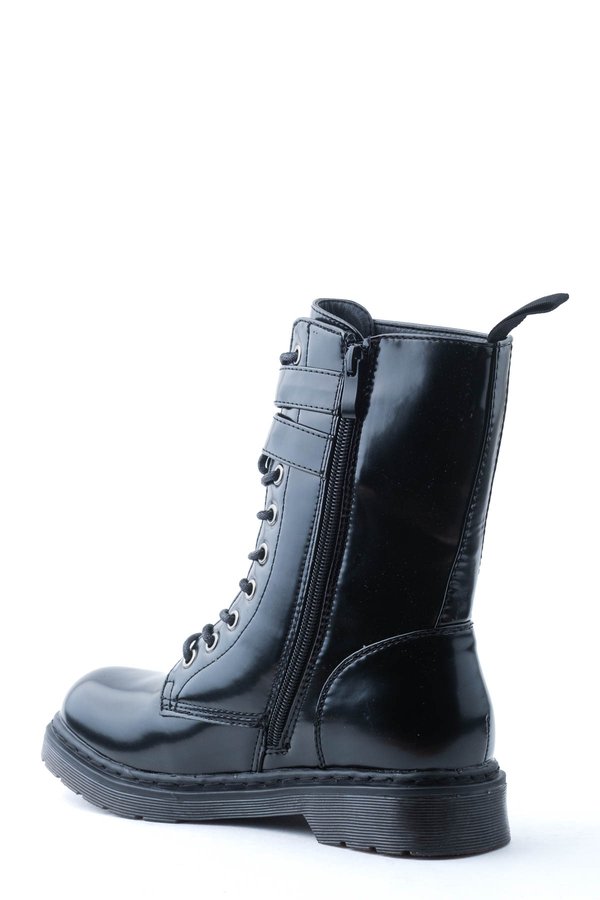 INT1221K223-KRK 1PR BLACK Woman Combat Boot