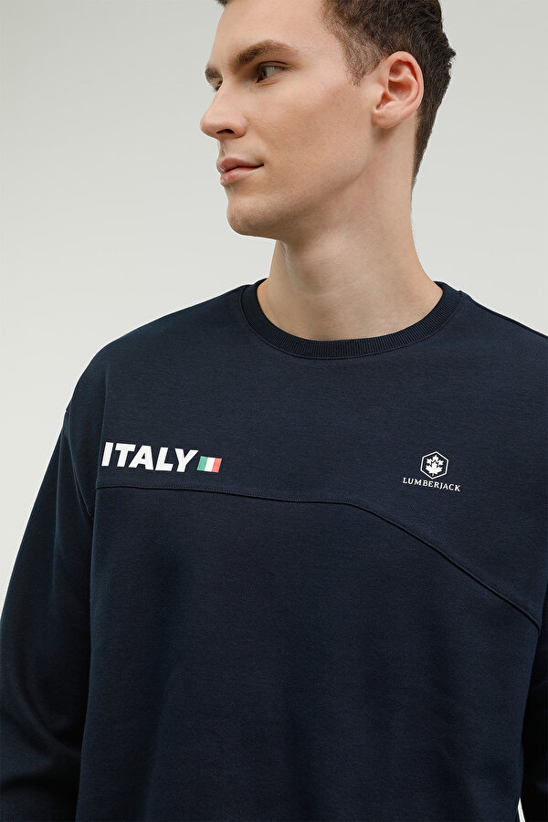 Lumberjack M-Sd1161 Renato Sweatshir Dark Blue Man Sweatshirt