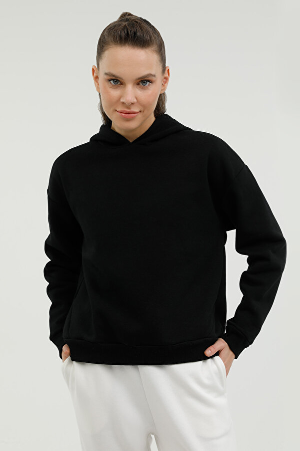 W-SDK240 RACHEL BACK PRIN Siyah Kadın Sweatshirt